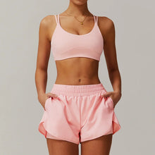 2-pieces Casual Sportswear: Sports Bras + Shorts Sets