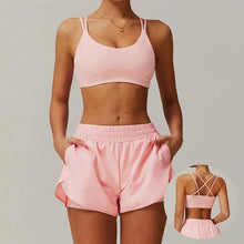 2-pieces Casual Sportswear: Sports Bras + Shorts Sets