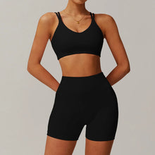 2-pieces Casual Sportswear: Sports Bras + Shorts Sets