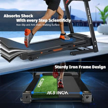 3.5HP Folding Treadmill for Home Use with Incline 0.5-8.5 MPH 330 lb Capacity Bluetooth and App Connectivity Quiet Motor