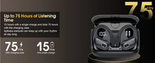 Wireless Earbuds 75hrs Sport Bluetooth Earphone with Noise Cancelling Mic Waterproof