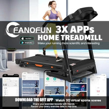 3.5HP Folding Treadmill for Home Use with Incline 0.5-8.5 MPH 330 lb Capacity Bluetooth and App Connectivity Quiet Motor