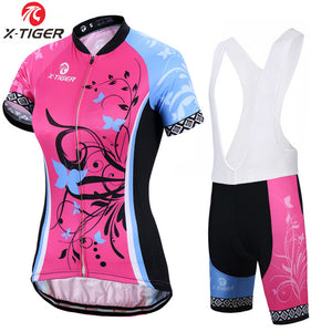 X-Tiger Adina Short Sleeve Breathable Women Cycling Jersey Set