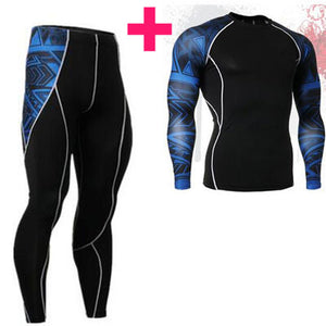 Men's New Logo Custom Compression Suit:   Perfect for Running, Weight Training, Cross-Country, Cycling, Baseball, Football, Track, and the Gym.