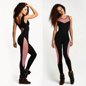 Women Backless Fitness Bodycon Bodysuit and Romper Female Summer Active Wear