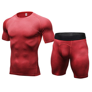 Men's Compression T Shirt and Shorts
