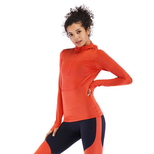 Women Quick Drying Fitness Suit: Hoodie Top Tight Sport Leggings Patchwork Yoga Set for the Gym, Outdoors, and  Running Sportswear